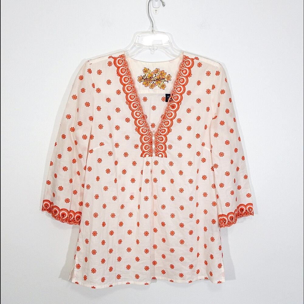 Robert Graham Embroidered Tunic Top